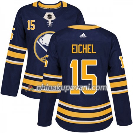 Buffalo Sabres Dresy Jack Eichel 15 Adidas 2017-2018 Modrá Authentic - Dámské